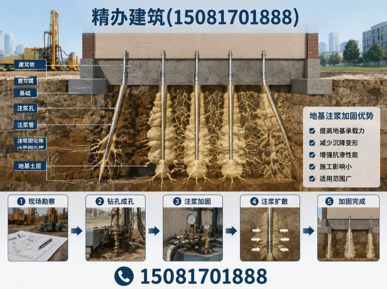 邯郸基础下沉注浆顶升展示图